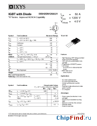 Datasheet 25N120AU1 manufacturer IXYS