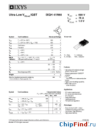 Datasheet 41N60 manufacturer IXYS