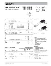 Datasheet 80N60B manufacturer IXYS