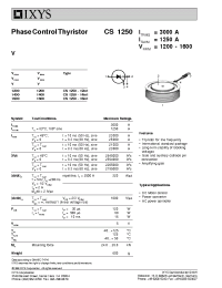 Datasheet CS1250-16IO1 manufacturer IXYS