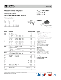 Datasheet CS19-08HO1C manufacturer IXYS