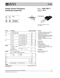 Datasheet CS22-12IO1M manufacturer IXYS