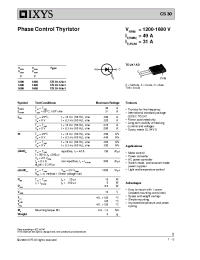 Datasheet CS30-12IO1 manufacturer IXYS