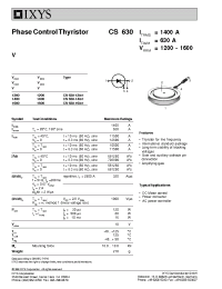 Datasheet CS630 manufacturer IXYS