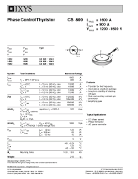 Datasheet CS800-14IO1 manufacturer IXYS
