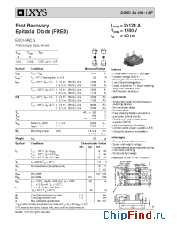 Datasheet DSEI2x161-12P manufacturer IXYS