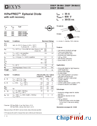 Datasheet DSEP30-06B manufacturer IXYS