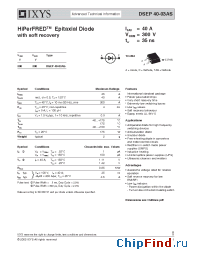 Datasheet DSEP40-03AS manufacturer IXYS