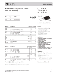 Datasheet DSEP60-04 manufacturer IXYS