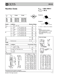 Datasheet DSI30-14A manufacturer IXYS