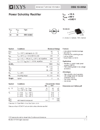 Datasheet DSS10-006A manufacturer IXYS