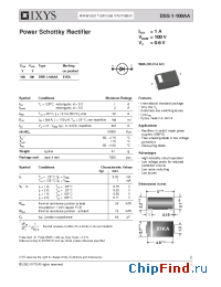 Datasheet DSS1-100AA manufacturer IXYS
