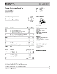 Datasheet DSS2X160-0045A manufacturer IXYS