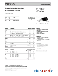 Datasheet DSSK30-018A manufacturer IXYS