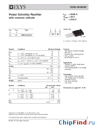 Datasheet DSSK60-0045B manufacturer IXYS