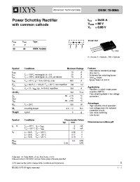 Datasheet DSSK70-008A manufacturer IXYS