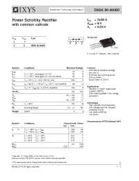 Datasheet DSSK80-0008D manufacturer IXYS