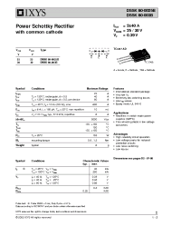 Datasheet DSSK80-003B manufacturer IXYS