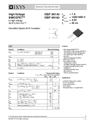 Datasheet IXBF9N140 manufacturer IXYS