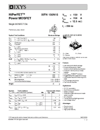 Datasheet IXFN150N15 manufacturer IXYS