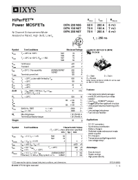 Datasheet IXFN180N07 manufacturer IXYS