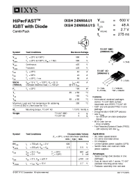 Datasheet IXGH24N60AU1S manufacturer IXYS