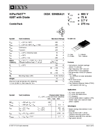 Datasheet IXGK50N60AU1 manufacturer IXYS