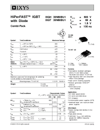 Datasheet IXGT30N60BU1 manufacturer IXYS