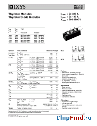 Datasheet MCC132-10IO1 manufacturer IXYS