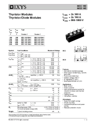 Datasheet MCC162-12IO1 manufacturer IXYS