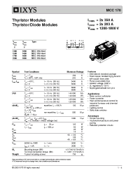 Datasheet MCC170-14IO1 manufacturer IXYS
