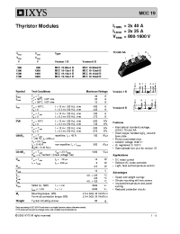 Datasheet MCC19-08IO1B manufacturer IXYS