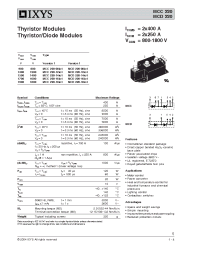 Datasheet MCC220-08IO1 manufacturer IXYS