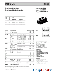 Datasheet MCC220-14IO2 manufacturer IXYS