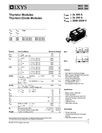 Datasheet MCC224-20IO1 manufacturer IXYS
