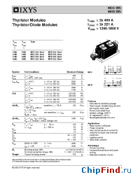 Datasheet MCC225-XXFamily manufacturer IXYS