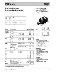 Datasheet MCC255 manufacturer IXYS
