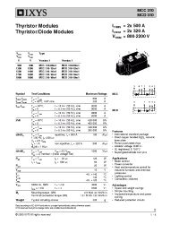 Datasheet MCC310-08IO1 manufacturer IXYS