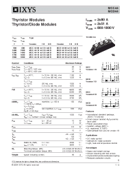 Datasheet MCC44 manufacturer IXYS
