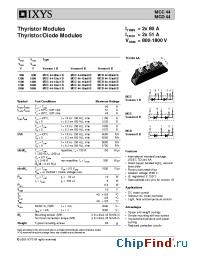 Datasheet MCC44-XXFamily manufacturer IXYS