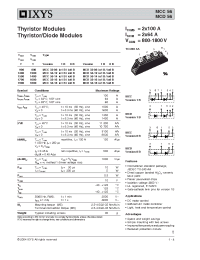 Datasheet MCC56-16IO1 manufacturer IXYS
