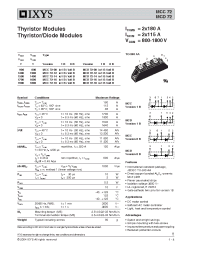 Datasheet MCC72 manufacturer IXYS