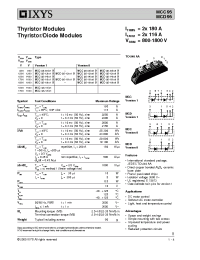 Datasheet MCC95-16IO1 manufacturer IXYS