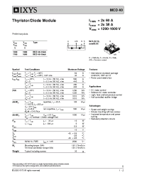 Datasheet MCD40-12IO6 manufacturer IXYS