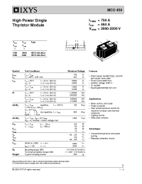 Datasheet MCO450-20IO1 manufacturer IXYS