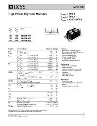 Datasheet MCO500 manufacturer IXYS