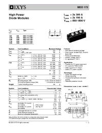 Datasheet MDD172 manufacturer IXYS