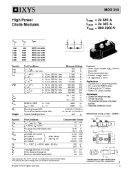 Datasheet MDD310-08N1 manufacturer IXYS
