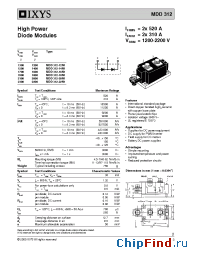 Datasheet MDD312-08N1 manufacturer IXYS