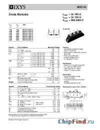 Datasheet MDD95-08N1 manufacturer IXYS